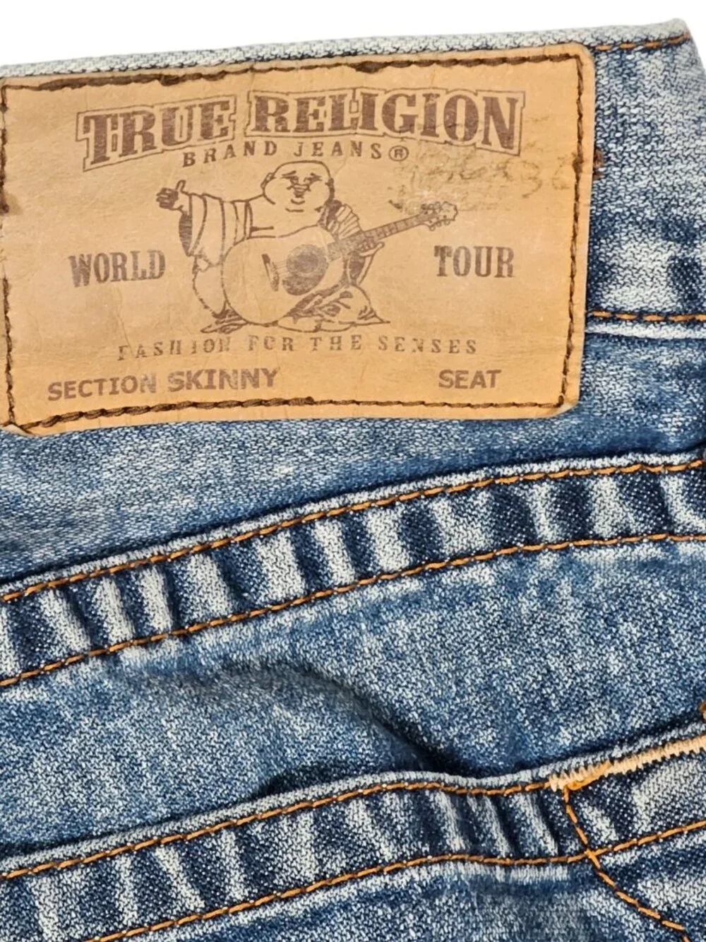 True Religion Mens Skinny Jeans Size 36 Blue Medium Wash Denim